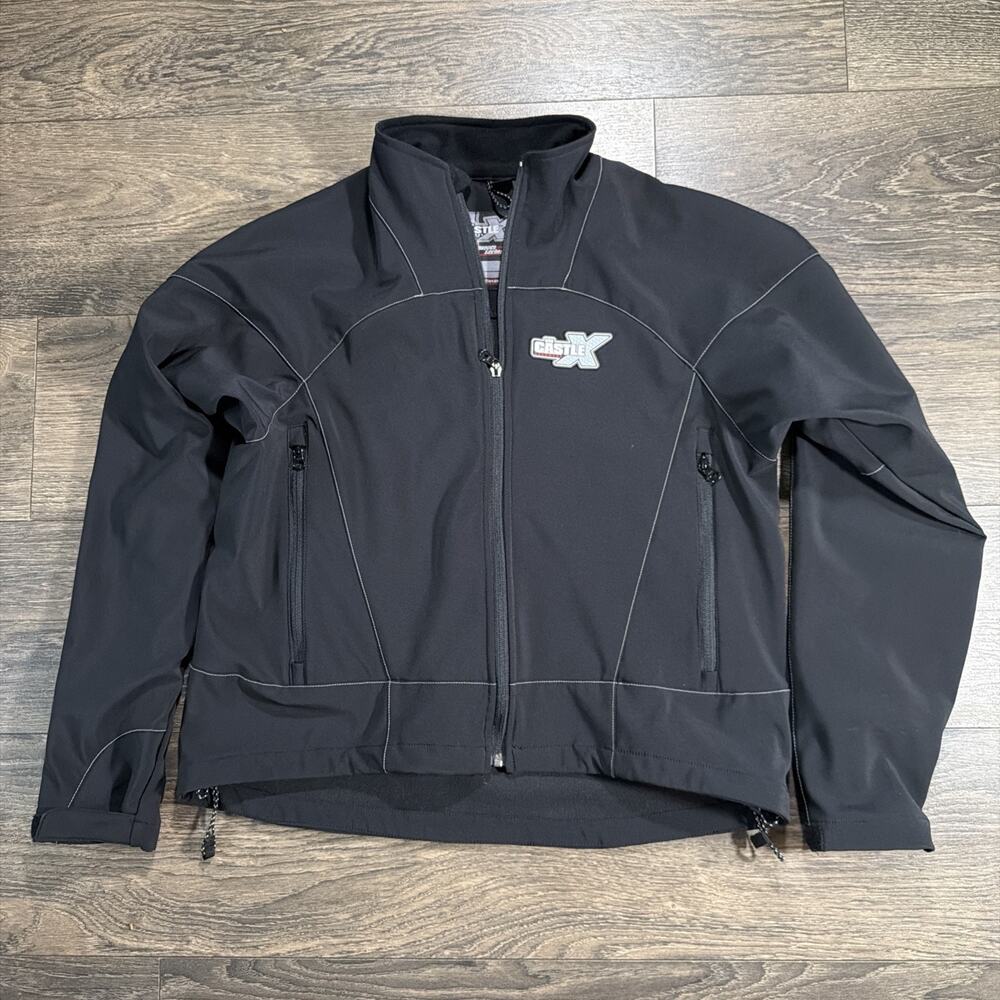 Castle X Racewear Sz M Black Softshell Jacket Snowmobile Powersports Moto Racing